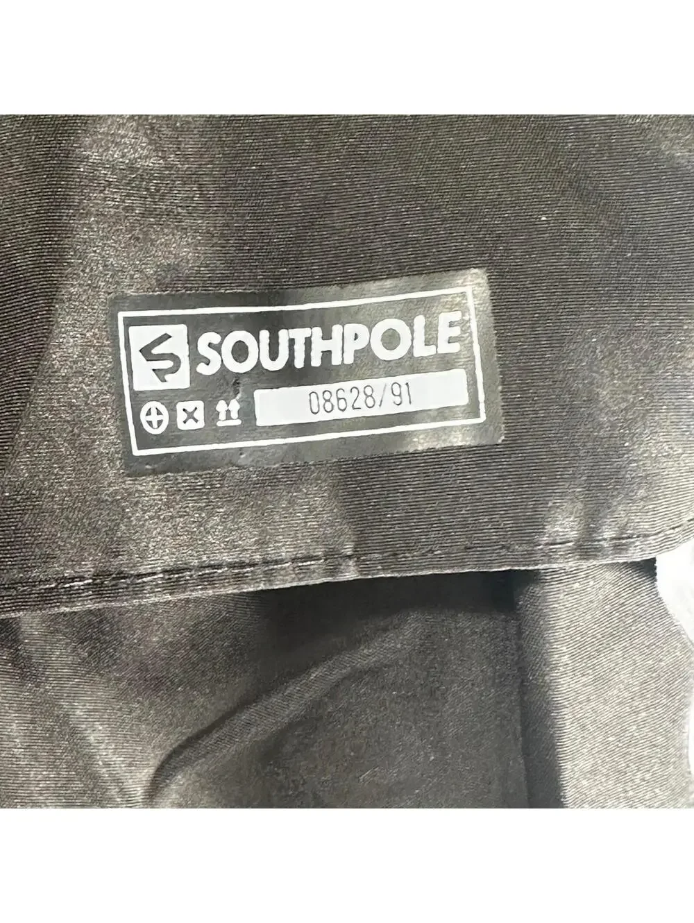 Southpole Cargo Jogger Mens L Black Fleece Lined Mixed Media Streetwear Pants